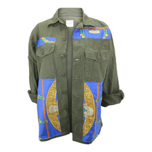 Load image into Gallery viewer, Vintage Military Jacket Reclaimed With Silk &quot;Hommage a Charles Garnier&quot; Scarf