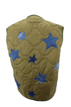 Load image into Gallery viewer, Vintage Army Jacket Liner Reclaimed With Denim Stars