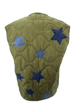 Load image into Gallery viewer, Vintage Army Jacket Liner Reclaimed With Denim Stars